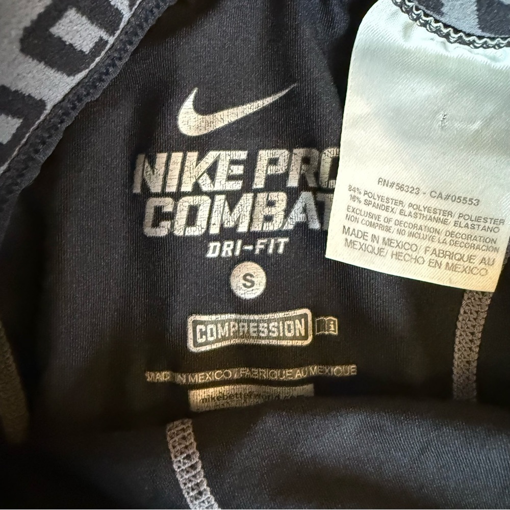 Nike Pro Combat Dri-FIT Black Compression Athletic Ski Leggings Size Small - Picture 5 of 10